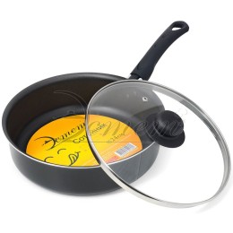 ЭСТЕТ Сотейник со стеклянной крышкой 26 см ЭТ-70460 