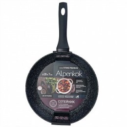 ALPENKOK Сотейник 28см STONE PREMIUM AK-0115/28N