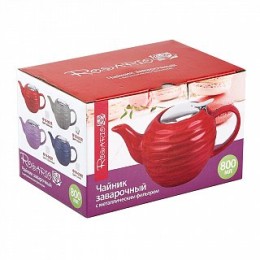 ROSARIO Чайник заварочный 800 мл с металлическим фильтром Ф19-003R серый