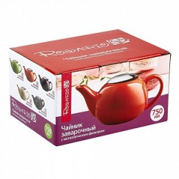 ROSARIO Чайник заварочный 750 мл с металлическим фильтром Ф19-012R бежевый