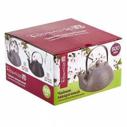 ROSARIO Чайник заварочный 800 мл с металлическим фильтром Ф19-022R серый