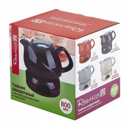 ROSARIO Чайник заварочный 800 мл с фильтром и подставкой Ф19-027R бежевый