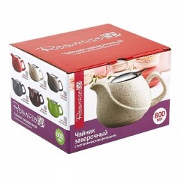 ROSARIO Чайник заварочный 800 мл с металлическим фильтром Ф19-029R бордовый