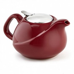 ROSARIO Чайник заварочный 800 мл с металлическим фильтром Ф19-029R бордовый