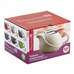 ROSARIO Чайник заварочный 800 мл с металлическим фильтром Ф19-030R салатовый