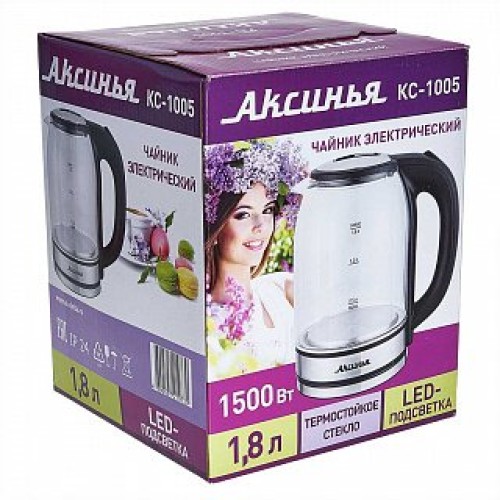 Электрический чайник Аксинья КС-1005 черный