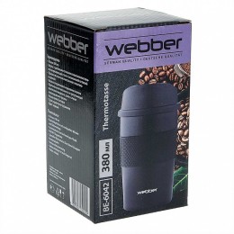 WEBBER Термокружка 380 мл вакуумная  BE-6042 черная