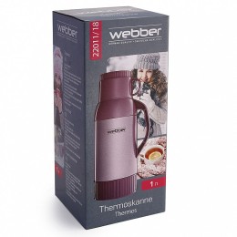 WEBBER Термос 1,0 л. 22011/7 бордовый с черным