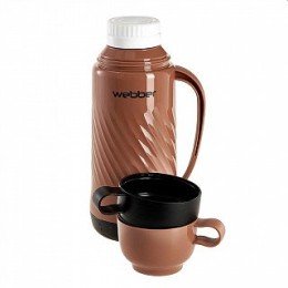 WEBBER Термос 1,0 л 24007/11S коричневый с черным