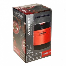 WEBBER Термос пищевой 1 л 24009/1Р красный с черным