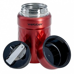 WEBBER Термос пищевой 600 мл SSW-0600/1N красный