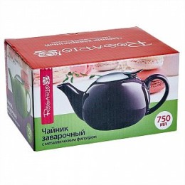 ROSARIO Чайник заварочный 750 мл с металлическим фильтром Ф19-059R серый