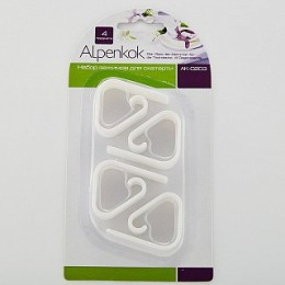 ALPENKOK Набор зажимов для скатерти 5х3,5х1см 4 предмета АК-0203,