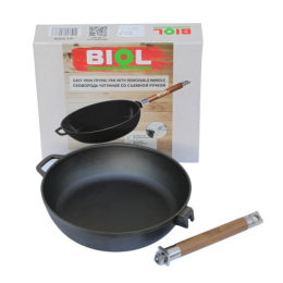 БИОЛ Сковорода чугунная со съемной ручкой 28см 0328