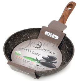 ЭСТЕТ Сковорода 28см *6 Бронзит ЭТ-70411 мрамор