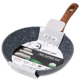 ЭСТЕТ Сковорода 28 см Морион ЭТ-70416 гранит серый