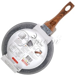 ЭСТЕТ Сковорода 28 см Морион ЭТ-70416 гранит серый