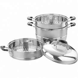 WEBBER Мантоварка-пароварка из нержавеющей стали Ø30 см, 5 предметов BE-086