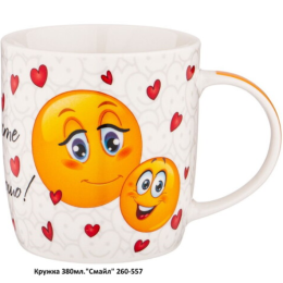 КОРАЛЛ Кружка 350 мл.Смайл 260-557
