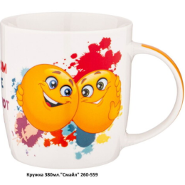 КОРАЛЛ Кружка 350 мл.Смайл 260-559