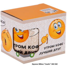 КОРАЛЛ Кружка 350 мл.Смайл 260-560