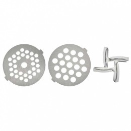 DELTA Мясорубка электрическая 2000 Вт, 1,8 кг/мин DL-6106M черная с красным + 3 насадки-овощерезки