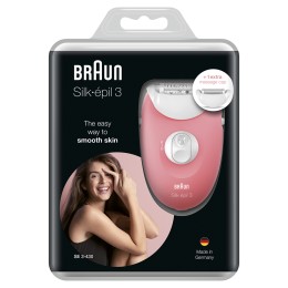 BRAUN Эпилятор SE 3-430 розовый/белый