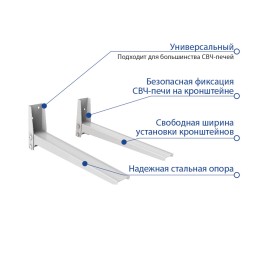 Kromax Кронштейн для микроволновой печи MICRO-4 white