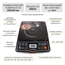 ENDEVER Индукционная плита IP-21 черный