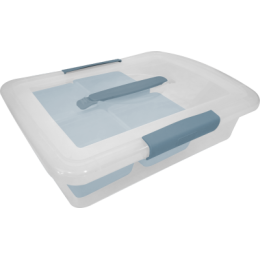 Ящик для хранения с защелками и ручкой Laconic 5л с 4 вставками-лотками 00-00007112