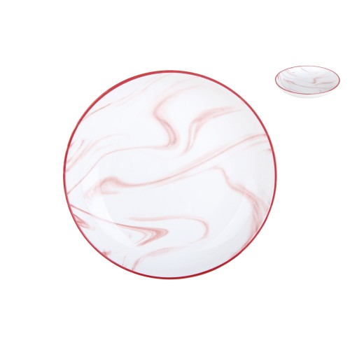 Тарелка глубокая 19 см КОРАЛЛ Мрамор розовый TC23006207 HCS-927