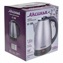 АКСИНЬЯ Чайник электрический 1500 Вт, 1,8 л КС-1008 серый