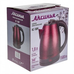 АКСИНЬЯ Чайник электрический 1500 Вт, 1,8 л КС-1009 бордовый