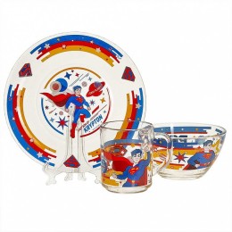 DELTA Набор посуды 3 предмета детский КРС-1541 Супермен (стекло)
