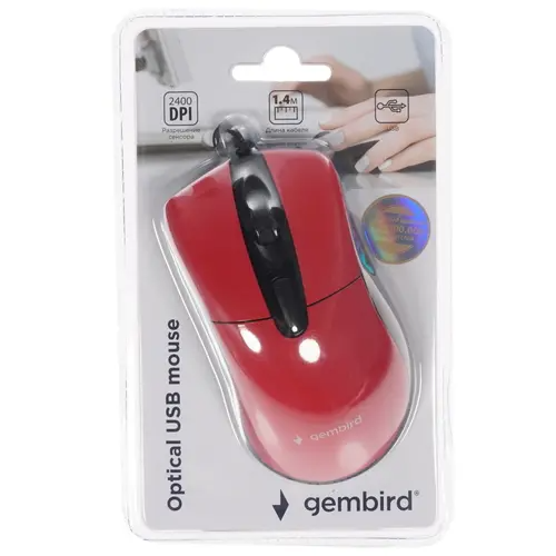 Проводная мышь Gembird MOP-415-R