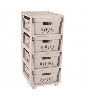 Комод На Колесах Deluxe, 4 Ящика, 300х385х690 Мм (светло-бежевый) 00-00005582