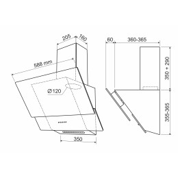 HOLT Кухонная вытяжка HT-RH-014 60 черная