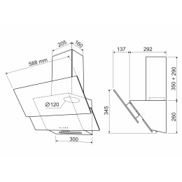 HOLT Кухонная вытяжка HT-RH-016 60 черная