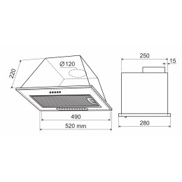 HOLT Кухонная вытяжка HT-RH-011 50 черная
