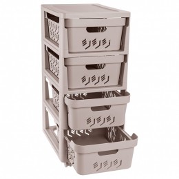 Комод На Колесах Deluxe, 4 Ящика, 300х385х690 Мм (светло-бежевый) 00-00005582