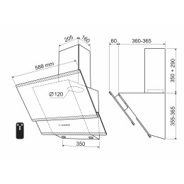 HOLT Кухонная вытяжка HT-RH-015 60 черная