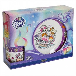 DELTA Набор посуды 3 предмета детский КРС-1682 Мой маленький пони. Дружба (фарфор)