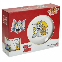 DELTA Набор посуды 3 предмета детский КРС-1800 Том и Джерри (фарфор)