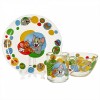Набор посуды 3 предмета детский КРС-1804 Том и Джерри (стекло)
