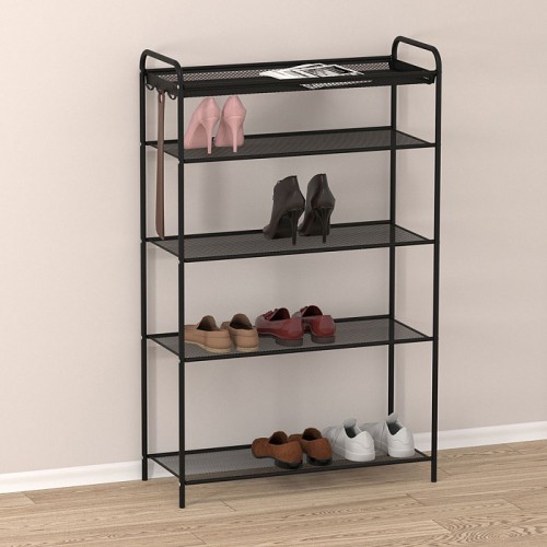 Подставка для обуви 5-и полочная Верона 25 (VERONA 25 shoe rack) (Черный) ПДОВ25 Ч