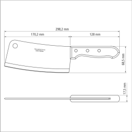TRAMONTINA Нож - топорик Dynamic 22328/107 18,0см.