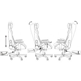 Бюрократ Кресло игровое Knight Rampart черный 1628887