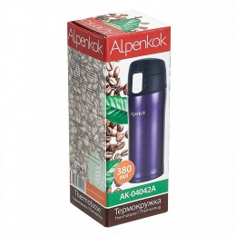 ALPENKOK Термокружка вакуумная 380 мл AK-04042A темно-сиреневая