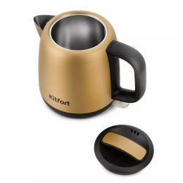 KITFORT Электрический чайник KT-6111 золотистый/черный (нержавеющая сталь)
