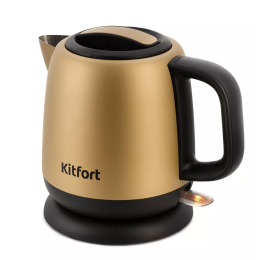KITFORT Электрический чайник KT-6111 золотистый/черный (нержавеющая сталь)